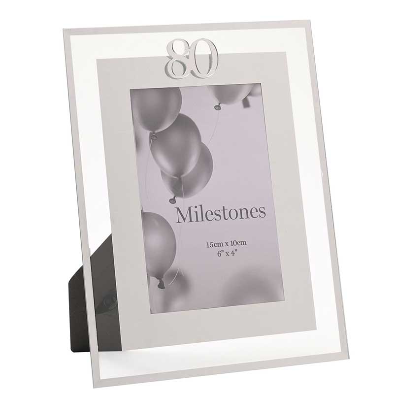 4x6in MILESTONES 80 MIRROR BORDER FRAME