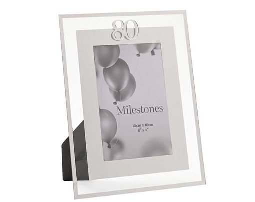 4x6in MILESTONES 80 MIRROR BORDER FRAME