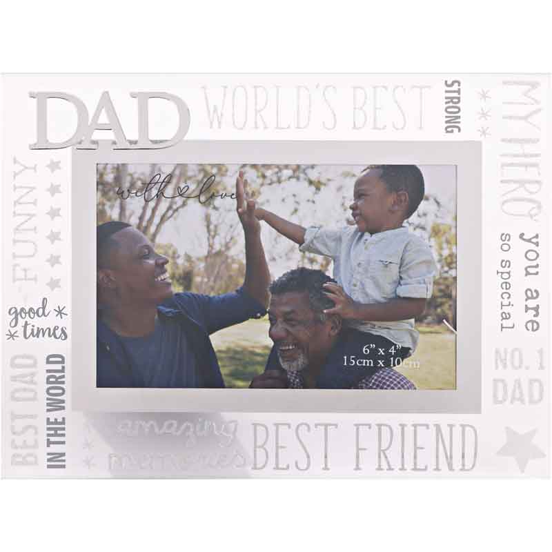 3D DAD WITH LOVE GLASS FRAME