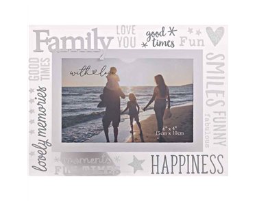 3D FAMILY WITH LOVE GLASS FRAME