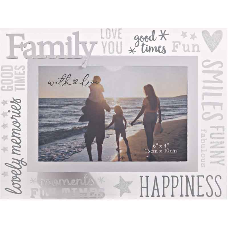 3D FAMILY WITH LOVE GLASS FRAME