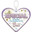 HEARTFELT SPECIAL IS THE WORD CERAMIC HEART