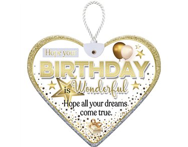 HEARTFELT BIRTHDAY CERAMIC HEART