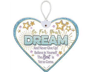 HEARTFELT GO FOR YOUR DREAM CERAMIC HEART