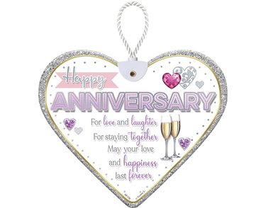 HEARTFELT ANNIVERSARY CERAMIC HEART
