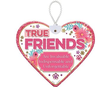 HEARTFELT TRUE FRIENDS CERAMIC HEART
