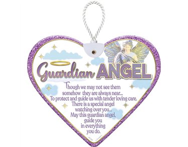 HEARTFELT GUARDIAN ANGEL CERAMIC HEART
