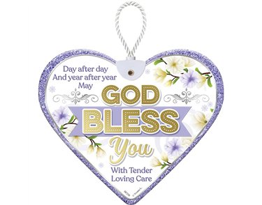 HEARTFELT GOD BLESS YOU CERAMIC HEART