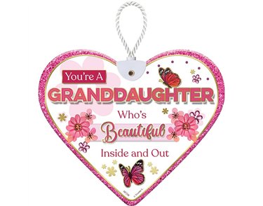 HEARTFELT GRANDDAUGHTER CERAMIC HEART