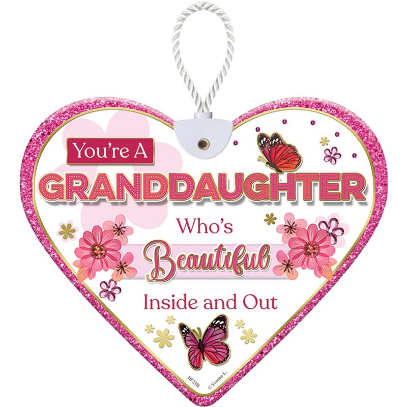 HEARTFELT GRANDDAUGHTER CERAMIC HEART