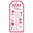 WORD GALLERY MUM IN A MILLION CERAMIC PLAQUE