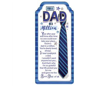 WORD GALLERY DAD IN A MILLION CERAMIC PLAQUE