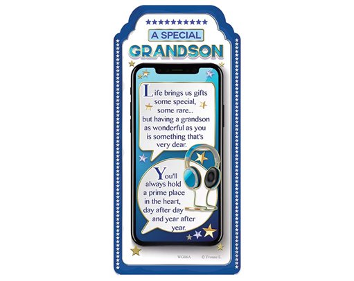 WORD GALLERY SPECIAL GRANDSON CERAMIC PLAQUE
