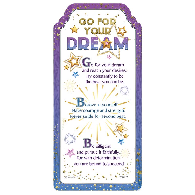 WORD GALLERY GO FOR YOUR DREAM CERAMIC PLAQUE