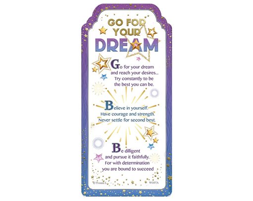 WORD GALLERY GO FOR YOUR DREAM CERAMIC PLAQUE