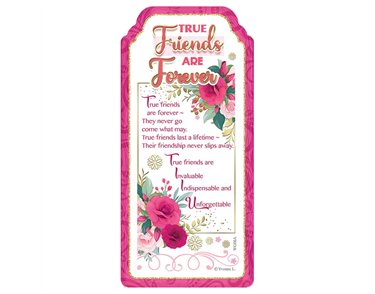 WORD GALLERY TRUE FRIENDS CERAMIC PLAQUE