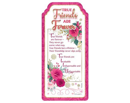 WORD GALLERY TRUE FRIENDS CERAMIC PLAQUE