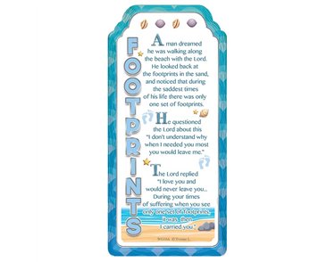 WORD GALLERY FOOTPRINTS CERAMIC PLAQUE