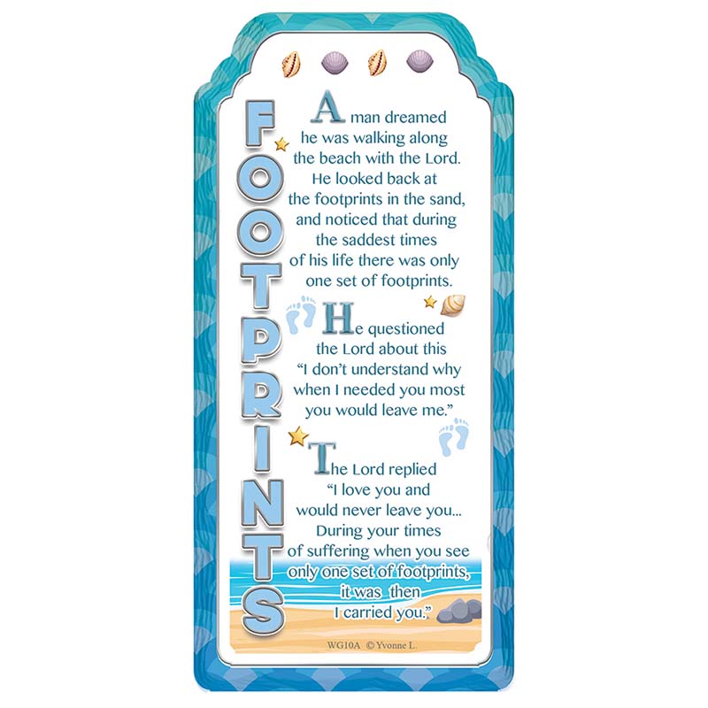 WORD GALLERY FOOTPRINTS CERAMIC PLAQUE