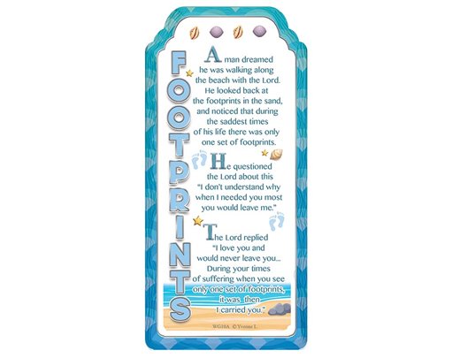 WORD GALLERY FOOTPRINTS CERAMIC PLAQUE