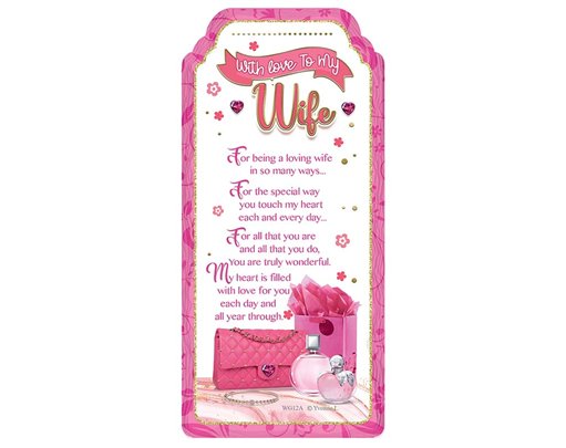 WORD GALLERY LOVE TO MY WIFE CERAMIC PLAQUE