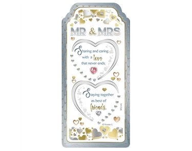 WORD GALLERY MR & MRS CERAMIC PLAQUE