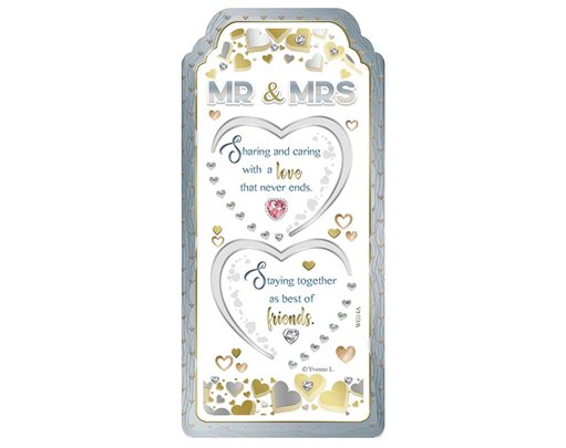 WORD GALLERY MR & MRS CERAMIC PLAQUE