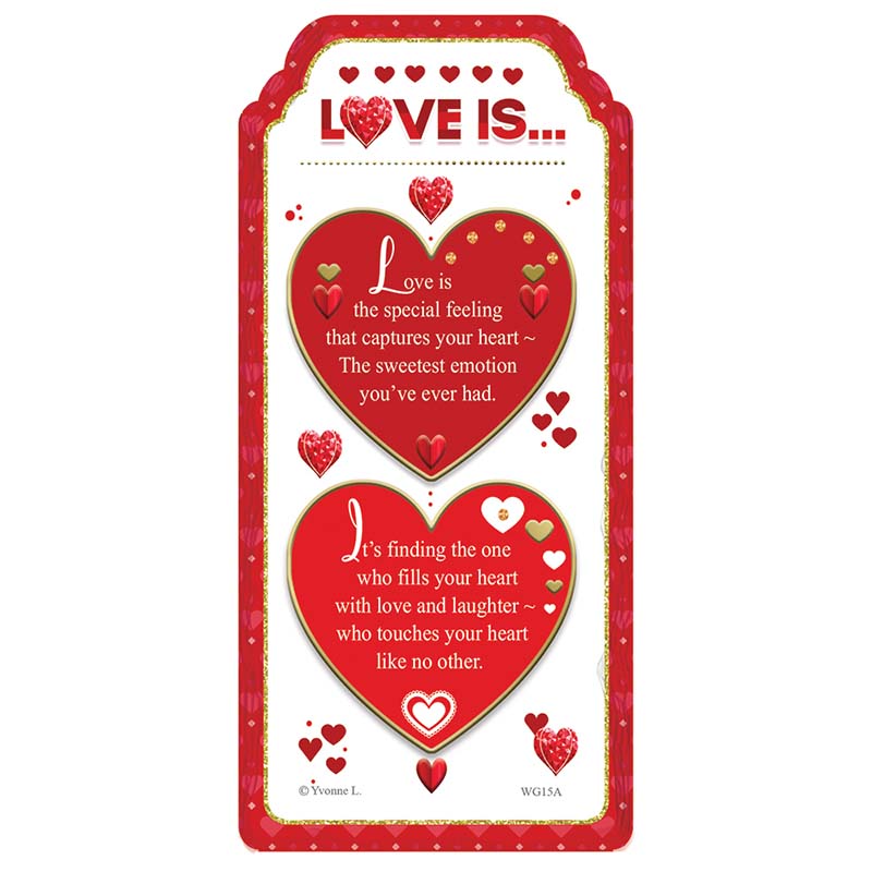 WORD GALLERY LOVE IS .... CERAMIC PLAQUE