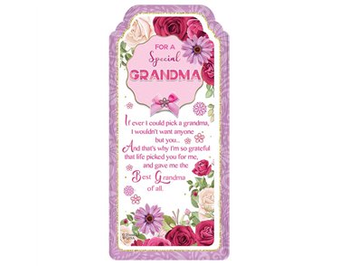 WORD GALLERY SPECIAL GRANDMA CERAMIC PLAQUE