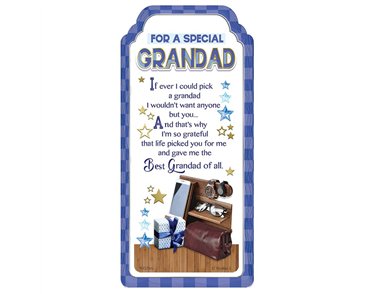 WORD GALLERY SPECIAL GRANDAD CERAMIC PLAQUE