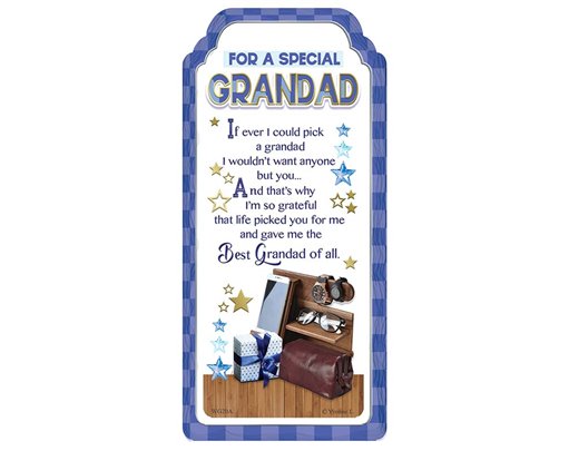 WORD GALLERY SPECIAL GRANDAD CERAMIC PLAQUE