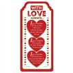 WORD GALLERY WITH LOVE ALWAYS CERAMIC PLAQUE