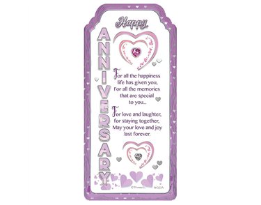 WORD GALLERY ON YOUR ANNIVERSARY CERAMIC PLAQUE