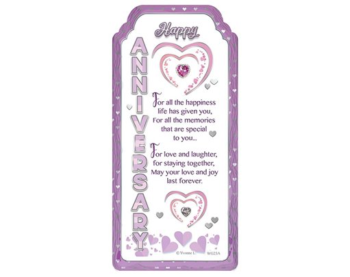 WORD GALLERY ON YOUR ANNIVERSARY CERAMIC PLAQUE