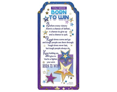 WORD GALLERY YOU WERE BORN TO WIN CERAMIC PLAQUE