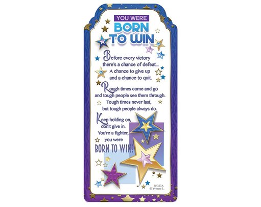 WORD GALLERY YOU WERE BORN TO WIN CERAMIC PLAQUE