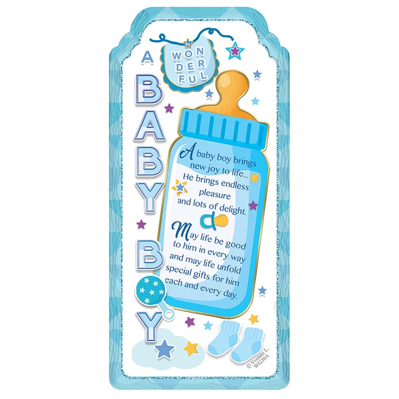 WORD GALLERY BABY BOY CERAMIC PLAQUE