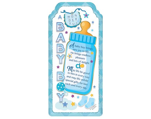 WORD GALLERY BABY BOY CERAMIC PLAQUE