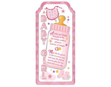 WORD GALLERY BABY GIRL CERAMIC PLAQUE