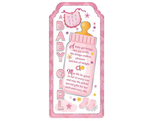 WORD GALLERY BABY GIRL CERAMIC PLAQUE