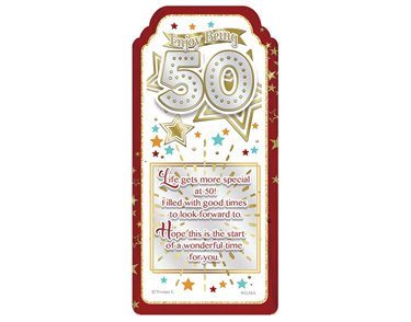 WORD GALLERY ENJOY BEING 50 CERAMIC PLAQUE