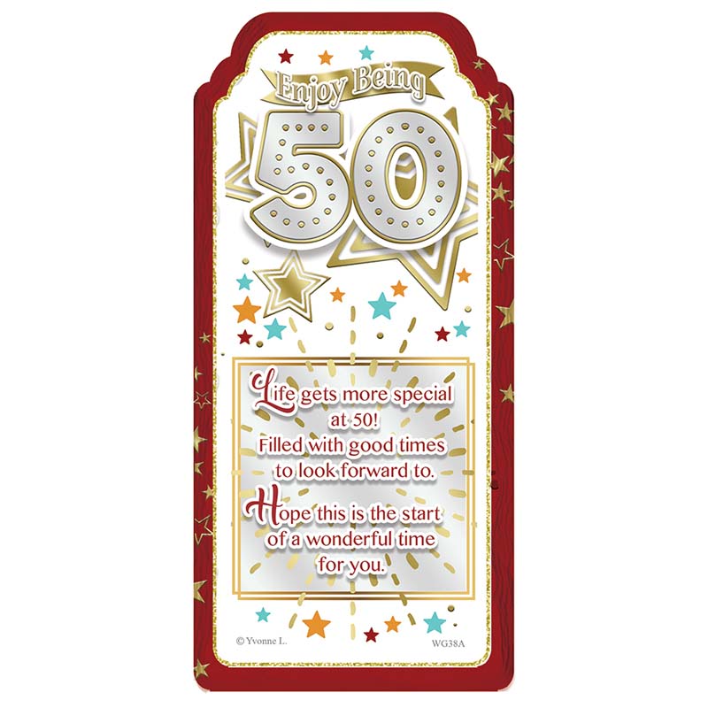 WORD GALLERY ENJOY BEING 50 CERAMIC PLAQUE