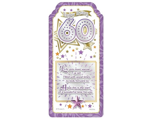 WORD GALLERY ENJOY BEING 60 CERAMIC PLAQUE