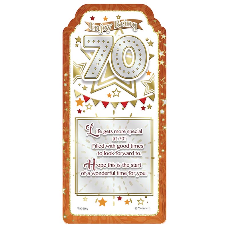 WORD GALLERY ENJOY BEING 70 CERAMIC PLAQUE