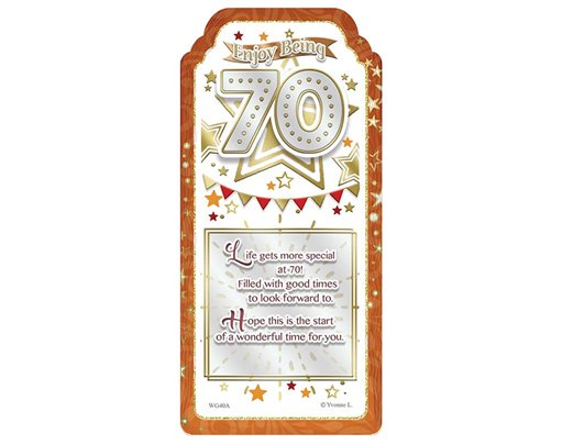 WORD GALLERY ENJOY BEING 70 CERAMIC PLAQUE