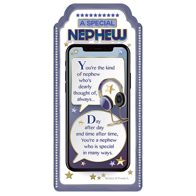 WORD GALLERY SPECIAL NEPHEW CERAMIC PLAQUE