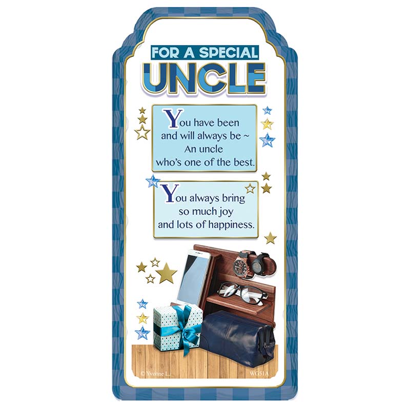 WORD GALLERY SPECIAL UNCLE CERAMIC PLAQUE