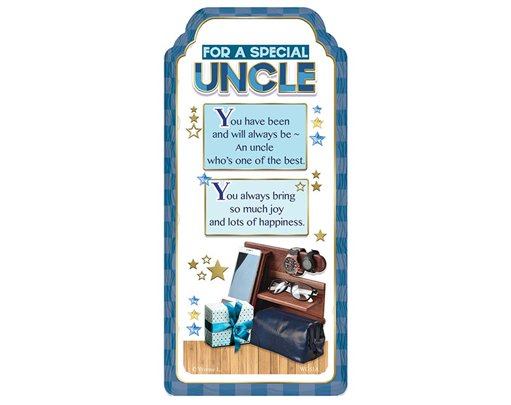 WORD GALLERY SPECIAL UNCLE CERAMIC PLAQUE