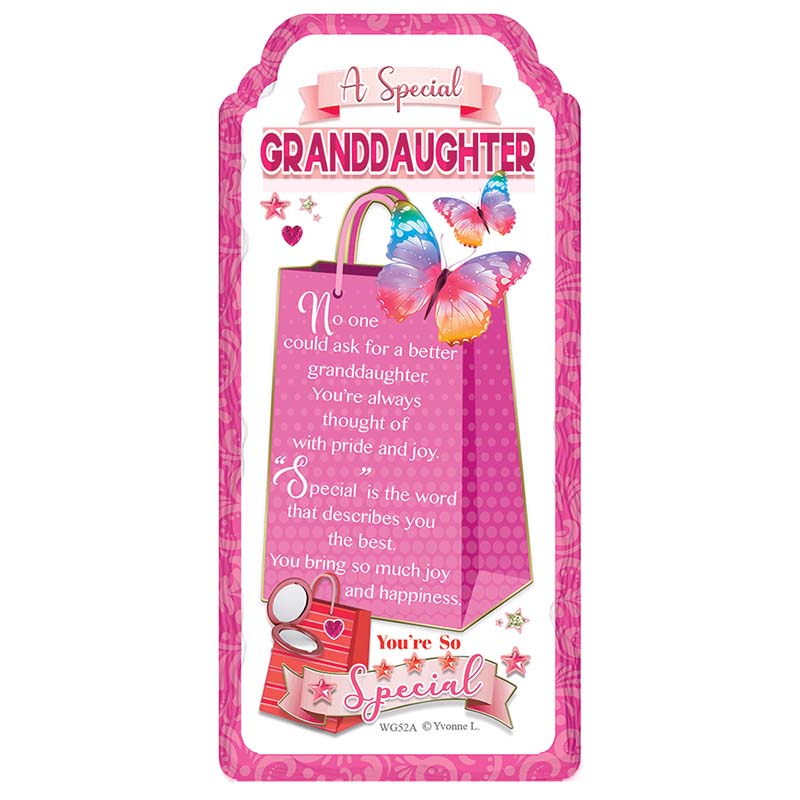 WORD GALLERY SPECIAL GRANDDAUGHTER CERAMIC PLAQUE