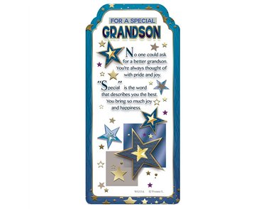 WORD GALLERY SPECIAL GRANDSON CERAMIC PLAQUE